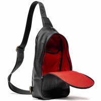 Чоловічий шкіряний рюкзак (VS024) чорний