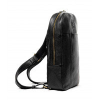 Чоловічий шкіряний рюкзак (VS040) чорний