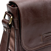 Чоловіча шкіряна сумка через плече (VS057) коричнева