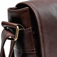 Чоловіча шкіряна сумка через плече (VS017) коричнева