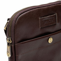 Чоловіча шкіряна сумка через плече (VS007) коричнева