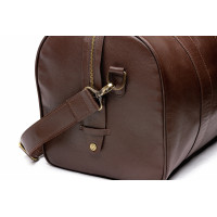 Дорожня шкіряна сумка (VS084) коричнева