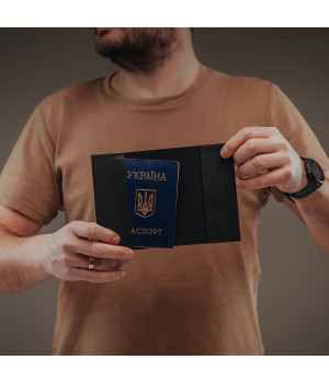Обкладинка для документів (pass) чорна Обкладинка для документів (pass) чорна