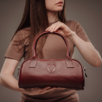 Жіноча шкіряна сумка (VSL016) бордова