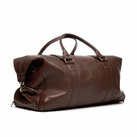 Велика шкіряна дорожня сумка (VS130) коричнева 